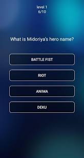 The manga started in 2014, with the anime following close behind in 2016. Quiz For My Hero Academia For Android Apk Download