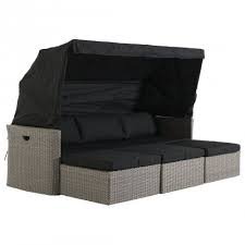 Outliv Spain Loungebank 5 Teilig Geflecht Inklusive Kissen Grau Anthrazit Lounge Lounge Mobel Bank