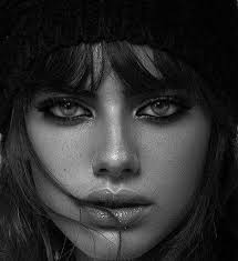 Art Black And White Woman Portrait Pin On Fragile Longing