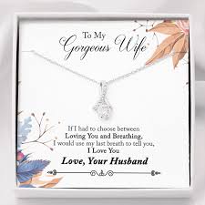 To My Gorgeous Wife I Love You In 2020 Mom Gifts Jewelry Galentines Gifts Birthday Gifts For Husband