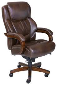 La Z Boy Big Tall Bonded Leather Executive Chair Chestnut Brown 45833 Best Buy Office Chair Design Leather Office Chair Best Office Chair