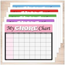 Kids Chore Chart Bundle My Chore Chart Weekly Page In 5