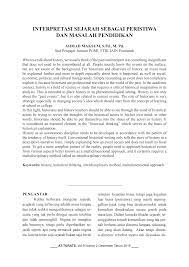 Metode penelitian sejarah adalah metode atau cara yang digunakan sebagai pedoman dalam melakukan penelitian peristiwa sejarah. Https Jurnaliainpontianak Or Id Index Php Atturats Article Download 312 264