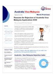 You meet all eta eligibility requirements and you hold a passport from brunei, canada, hong kong (sar of china), japan, malaysia, singapore, south korea or the united states of america. Reasons For Rejection Of Australia Visa Malaysia Application 2020 By Applyaustraliavisa Issuu