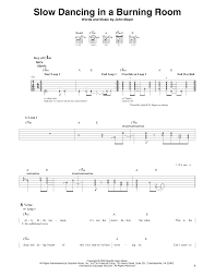 What was the meaning of the burning room by john mayer? Slow Dancing In A Burning Room By John Mayer Guitar Lead Sheet Guitar Instructor