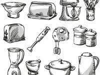 Kitchen tools and equipment drawing farmers. 17 Kitchen Tools Ideas Food Illustrations How To Draw Hands Food Drawing