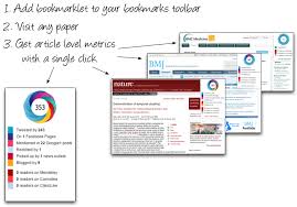 Safe, secure and 100% free download. Bookmarklet Altmetric