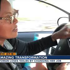 Creative delivery driver in KCK sheds 100 pounds with her at work, work-out