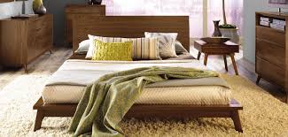 The low platform style is expertly supported and it requires no box spring for a low profile an finished look. Mid Century Modern Beds Vermont Woods Studios