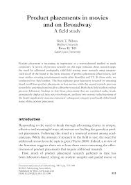 And the trend grew and grew. Pdf Product Placements In Movies And On Broadway A Field Study