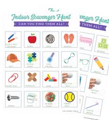 Download the free printable included for your convenience, i've also included the pdf download that you can use to customize for your next game night! Free 2 Page Pdf Printable Indoor Scavenger Hunt For Kids