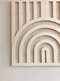 Curved Wood And Cane Wall Art Etsy Etsy Wall Art Canes Decor Wall Art