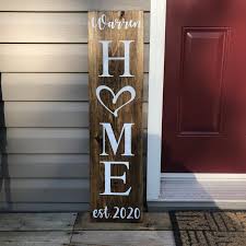 We love how it looks with the cedar pillars of the monument sign. Home Outdoor Wood Sign Welcome Sign Home Sweet Home Sign Etsy Door Signs Diy Summer Wood Sign Outdoor Wood Signs