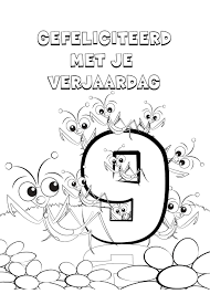 Kleuren Nu Verjaardag 9 Jaar Kleurplaten