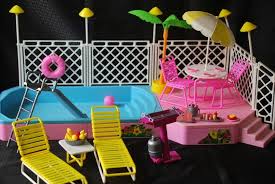 Barbie Tropical Pool Patio Set 1986 With Original Box Directions Barbie Playsets Barbie Diorama Childhood Toys