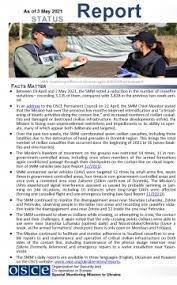 Deep researches and analysis were done during the preparation of the report. Status Report As Of 3 May 2021 Osce