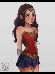 Artist @ugs_kotatsu shared a few of their interpretations to twitter, and fans have been blown away by this anime makeover for the famous hero. Bit Timid For We But Cute Wonder Woman Wonder Woman Art Comics Girls
