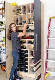 A garage is important for work, leisure and fun. Garage Organization Charging Station Tool Storage Cabinet Tool Storage Cabinets Garage Workshop Organization Tool Storage Diy