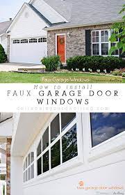 Upgrade garage doors and enhance curb appeal without damaging doors or high cost; Install Faux Garage Windows