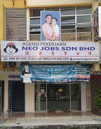 .very focus in terms of locations, we specialize in klang, shah alam , subang and puchong areas. About Us Agensi Pekerjaan Neo Jobs Sdn Bhd