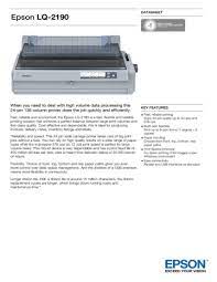 How to check the driver and print queue status in windows. Epson Lq 2190 Cnet Content Solutions Manualzz