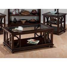 Use your end tables to hold drinks, tv remotes, magazines, video game controllers and more. Jofran Panama Rectangular 3 Piece Coffee Table Set Walmart Com Walmart Com