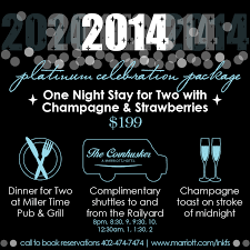 Reserve A Room At The Cornhusker Marriott For New Year S Eve Free Shuttle Service To The Railyard Dinner In The Miller Time Pub Grill Lnk With Images Dinner For Two