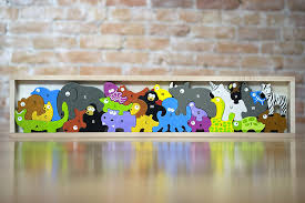 Wooden alphabet abc jigsaw puzzle toy children kids baby learning educational a. Amazon Com Beginagain Animal Parade A To Z Puzzle And Playset Educational Wooden Alphabet Puzzle 2 And Up Toys Games