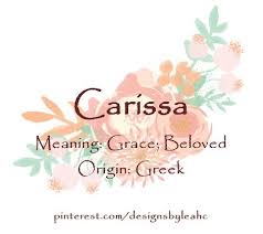 Carissa In 2020 Christian Baby Girl Names Baby Girl Names Baby Girl Names Spanish