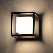 cube led aussenleuchte 15cm fur wand oder decke 10w schwarz 48579 lampdecke aussenwandbeleuchtung lampen aussen wandleuchte