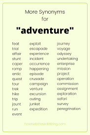 More Synonyms For Adventure Writing Tips In 2020 Writing Words Good Vocabulary Words Learn English Words