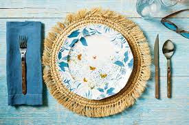 Forks go to the left of the plate, and knives and spoons go to the right. 10 Table Settings That Masterfully Mix Color Pattern House Home