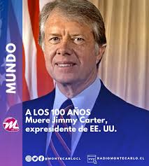 📰| El expresidente de Estados Unidos Jimmy Carter, reconocido por su  legado político y filantrópico, ha fallecido a los 100 años, según confirmó  el Centro Carter. El 39º presidente de la nación