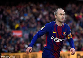 Image result for INiesta bids farewell to barca
