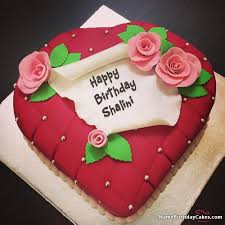Happy Birthday Cake For Himanshu The Name Shalini Is Generated On Happy Birthday Images Download Or Share With Your Frien Birthday Cake With Photo Birthday Cake For Him Happy Birthday Cakes