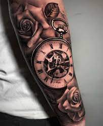Tatouage montre a gousset cassé. 100 Tatouages D Horloge Pour Homme Tatouez