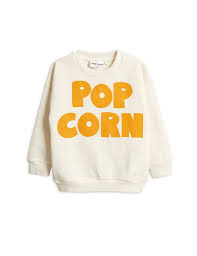 mini rodini pop corn sweatshirt offwhite