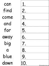 Practice one section a day or do the whole worksheet at once. Dolch Put The Words In Alphabetical Order Worksheets Enchantedlearning Com