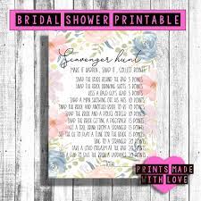 Scavenger Hunt Bridal Shower Game Hen Do Hen Night Hen Etsy Bridal Shower Games Floral Shower Hens Night