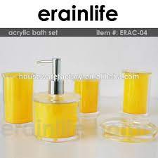 Contract is the selection of bathroom accessories designed for the hotel sector and for public spaces, environments where hygiene, functionality, safety and comfort are. Yellow Round Design Acrylic Bathroom Accessories Sets Buy Acrylic Bathroom Accessories Sets Acrylic Bathroom Accessories Sets Acrylic Bathroom Accessories Sets Product On Alibaba Com