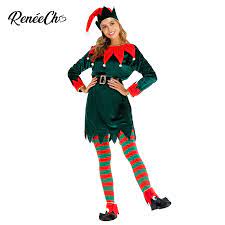 Check spelling or type a new query. Reneecho Women Santa Helper Costume Elf Costume Adult Green Lady Plus Size Christmas Cosplay Aliexpress