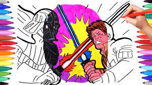 Luke, our hero started as a farmboy on tattooine. Star Wars Coloring Pages Colouring Darth Vader And Luke Skywalker Star Wars Coloring Book Youtube