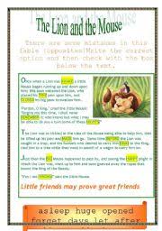 Students will enjoy the colorful, supportive illustrations while they learn about sequencing events and connecting to prior knowledge. The Lion And The Mouse Story And Lots Of Activities Esl Worksheet By Newuser07