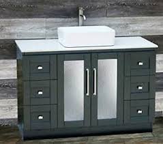 Black bathroom vanities buying guide. 48 Bathroom Black Vanity 48 Inch Cabinet White Quartz Top Ceramic Vessel Sink 799599737786 Ebay