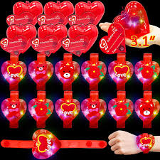 Order the perfect valentine's day gift this year for. 28 Pack Valentine Bear Heart Bracelets Light Up Fidget Toys Filled Storage Box Valentines Gifts Card For Kids Classroom School Exchange Gift Boys Girls Valentine Party Supplies Game Prizes Carnival Walmart Com