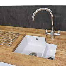 Kraus undermount kitchen sink /model#ka1us21b/white ceramic. Reginox Undermount Ceramic Kitchen Sink Drainer 1 5 Bowl White