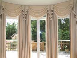 You could have chairs around the full table or, as we did here, place a bench on the side of the table closest to the window to keep the views unobstructed. Bay Window Curtains Pinterest Big Window Curtains Large Window Curtains Window Treatments Bedroom