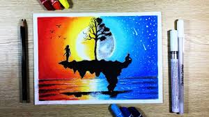 How To Draw Sunset Ft Moonlight Scenery With Oil Pastel Step By Step Oil Pastel Art Pastel Art Oil Pastel Drawings Oil pastel drawing sunset sea seascape, oil pastel landscape clouds sky by swanee art🌏turn on subtitles and easy sunset scenery drawing | how to draw beautiful sunset in the village with oil pastelshow to draw easy how to draw sunset ft moonlight scenery with oil pastel step by step. how to draw sunset ft moonlight scenery