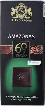 Amazon Com J D Gross 60 Fine Dark Chocolate Single Source From Peru 125g Amazonas Grocery Gourmet Food