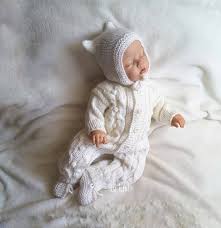 Knit Baby Clothes Hand Knitted White Color Baby Romper Knitted Etsy